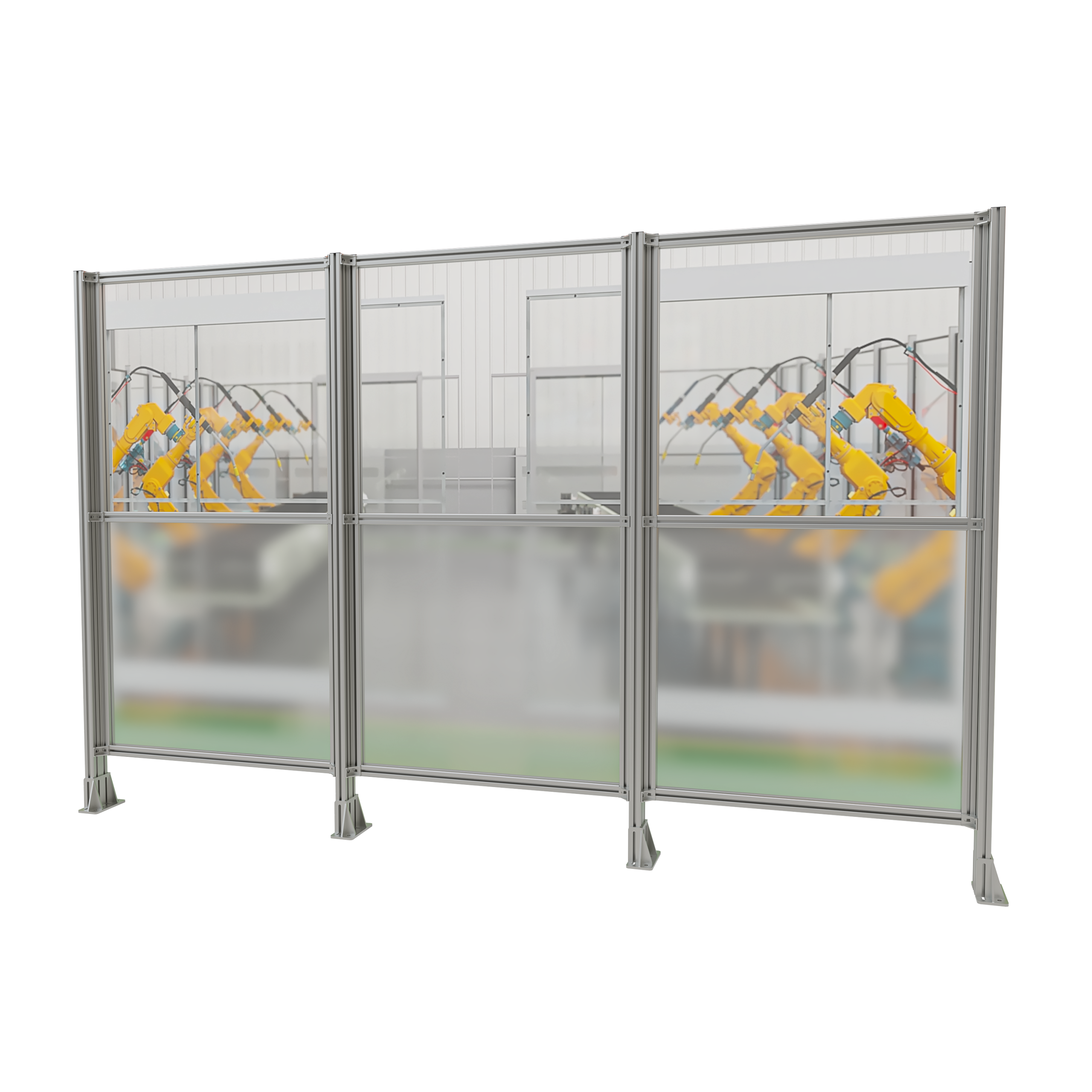 B款鋁型材4040圍欄結構